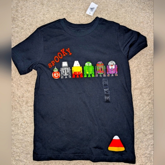 Nwt disney‎ star wars limited edition spooky Droid candy corn short sleeve shirt - Picture 1 of 4